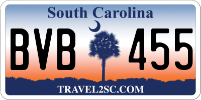 SC license plate BVB455