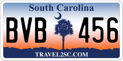 SC license plate BVB456