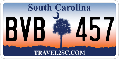 SC license plate BVB457