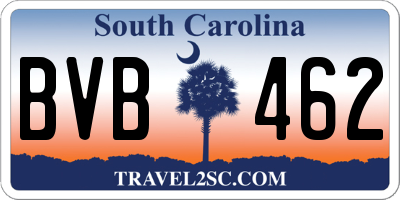 SC license plate BVB462