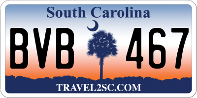 SC license plate BVB467
