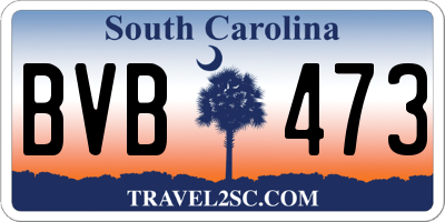 SC license plate BVB473