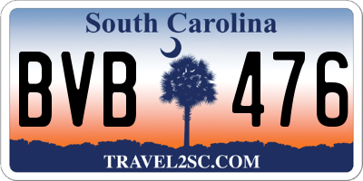 SC license plate BVB476