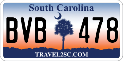 SC license plate BVB478