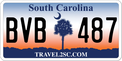 SC license plate BVB487