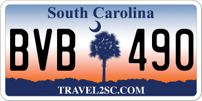SC license plate BVB490
