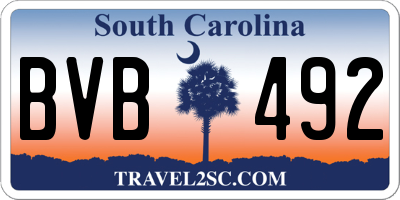 SC license plate BVB492