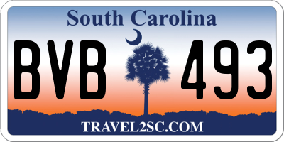 SC license plate BVB493