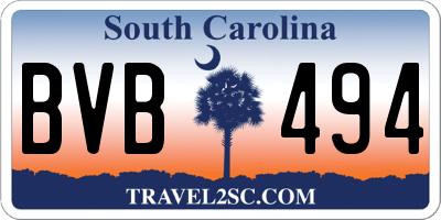 SC license plate BVB494