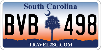 SC license plate BVB498