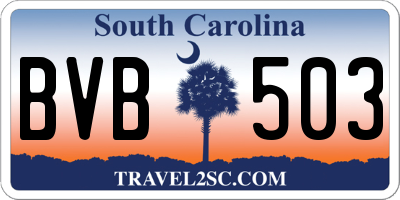 SC license plate BVB503
