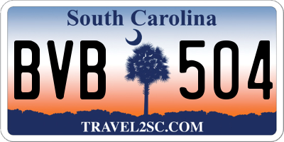 SC license plate BVB504
