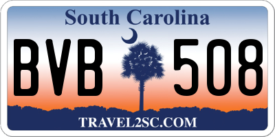 SC license plate BVB508