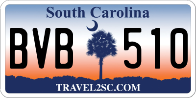 SC license plate BVB510