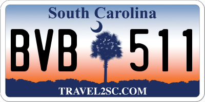 SC license plate BVB511
