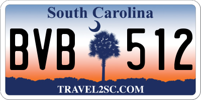 SC license plate BVB512