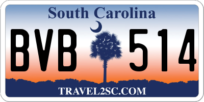SC license plate BVB514