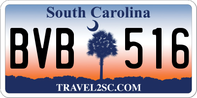 SC license plate BVB516