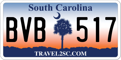 SC license plate BVB517