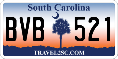SC license plate BVB521