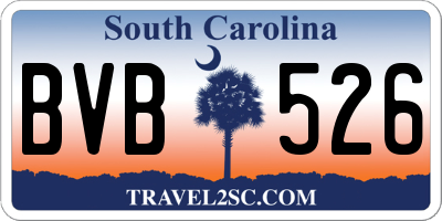 SC license plate BVB526