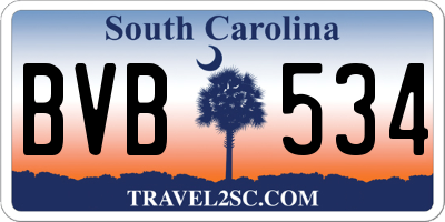 SC license plate BVB534