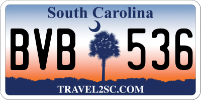 SC license plate BVB536