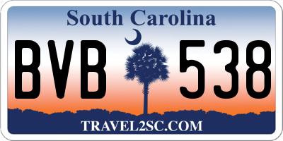 SC license plate BVB538