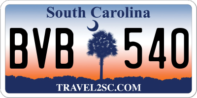 SC license plate BVB540