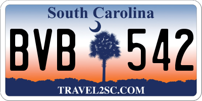 SC license plate BVB542