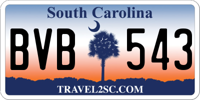 SC license plate BVB543