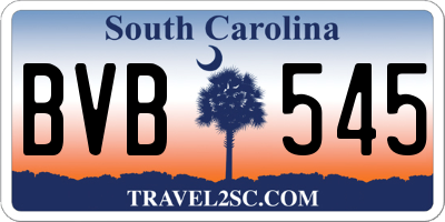 SC license plate BVB545