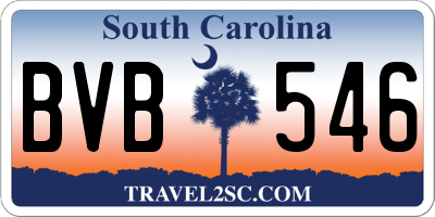 SC license plate BVB546