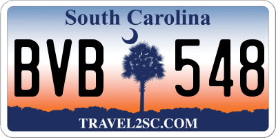 SC license plate BVB548