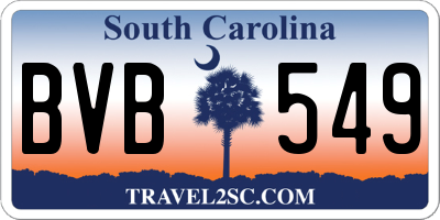 SC license plate BVB549