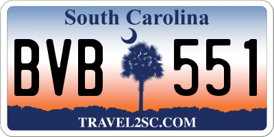 SC license plate BVB551