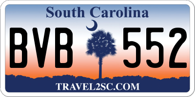 SC license plate BVB552