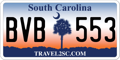 SC license plate BVB553