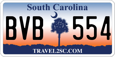 SC license plate BVB554