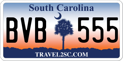SC license plate BVB555
