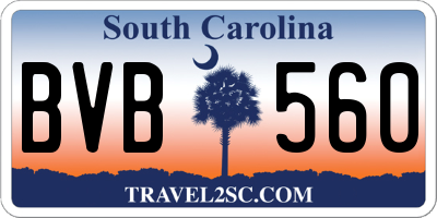 SC license plate BVB560