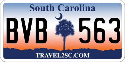 SC license plate BVB563