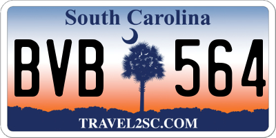 SC license plate BVB564