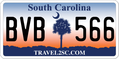 SC license plate BVB566