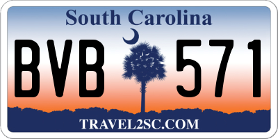 SC license plate BVB571