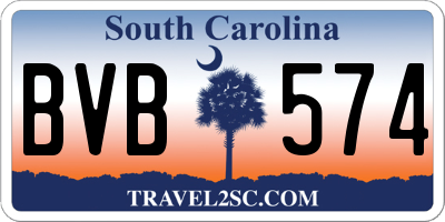 SC license plate BVB574