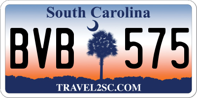 SC license plate BVB575