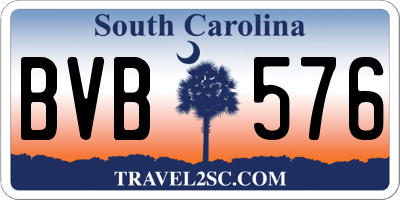 SC license plate BVB576