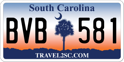SC license plate BVB581