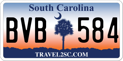 SC license plate BVB584